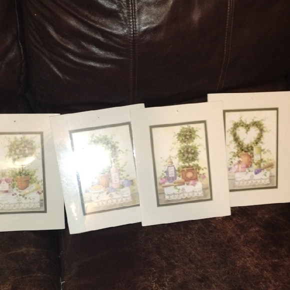 Set of Four Green and Brown Botanical Art Prints - Picture 5 of 7